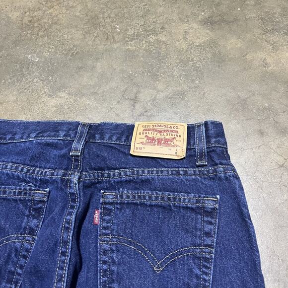 Vintage 90s Levi's 515 Dark Wash Low Rise Bootcut Jean 30x28 - Picture 3 of 4